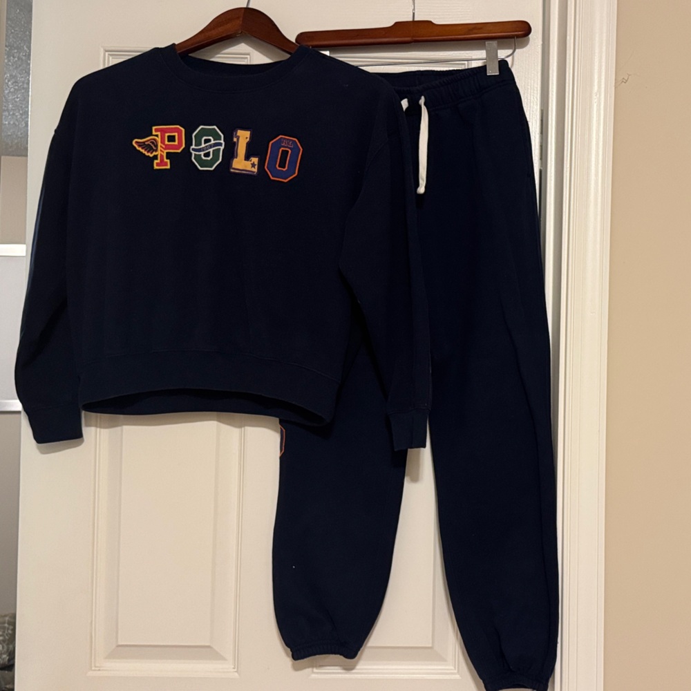 Polo by Ralph Lauren Kids Dark Blue Joggers and Sweatshirt